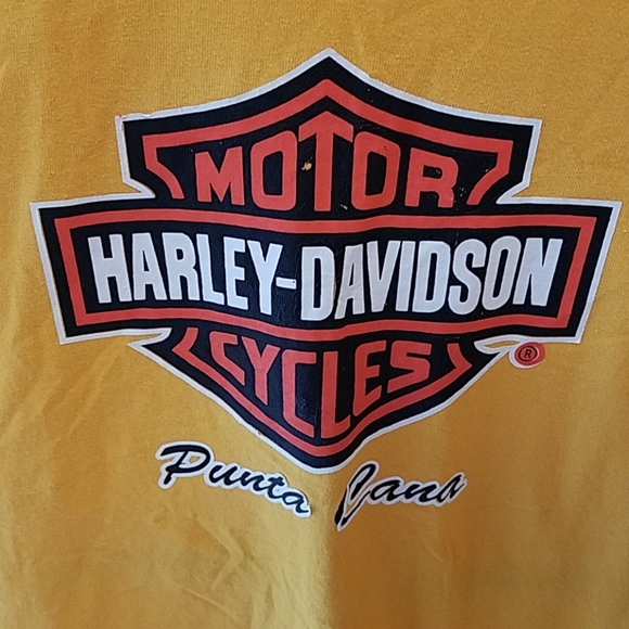 Lg Med Harley Davidson Tee Shirt Punta Cana 100% C - Picture 7 of 8